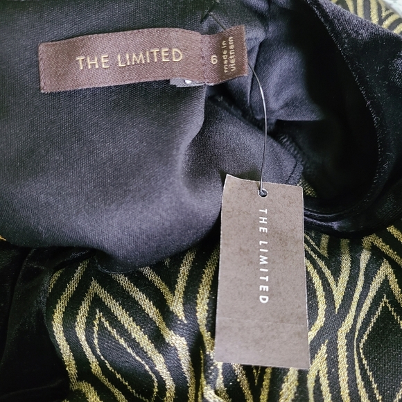 Nwt THE LIMITED black and gold diamond dress - Picture 3 of 5